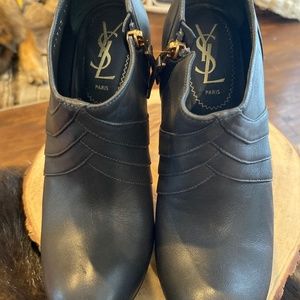 YSL leather booties